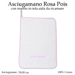 Asciugamano Scuola Materna Rosa Pois
