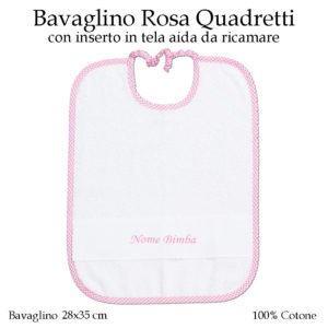 Bavaglino-da-ricamare-asilo-nido-Rosa-quadretti-AS02-08