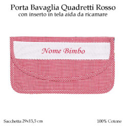 Porta-bavaglia-asilo-nido-rosso-quadretti-AS014-01