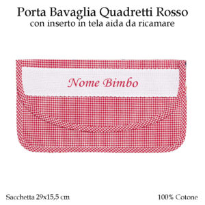 Porta-bavaglia-asilo-nido-rosso-quadretti-AS014-01