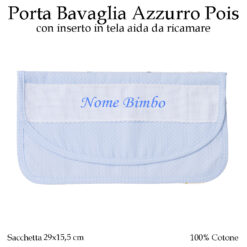 Porta Bavaglia Scuola Materna Azzurro Pois