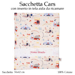 Sacchetta Scuola Materna Cars