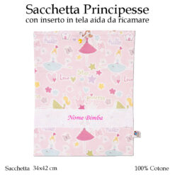 Sacchetta Scuola Materna Principesse