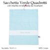 Sacchetta Scuola Materna Verde Quadretti