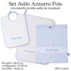 Set Scuola Materna Azzurro Pois - 3 pezzi