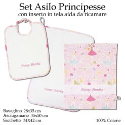 Set Scuola Materna Principesse - 3 pezzi