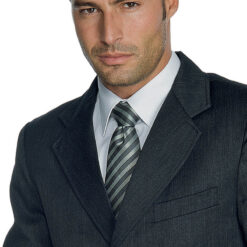 Cravatta con data matrimonio ricamata - regalo testimoni - papà - modello Regimental