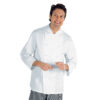 Giacca cuoco chef classica isacco 057000 livorno colore bianco cotone bottoni antipanico