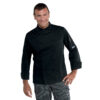 Giacca cuoco chef Panama Isacco 058201 - colore nero - slim uomo