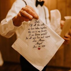 Fazzoletto con dedica papà sposa