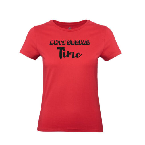anti-social-t-shirt-time-maglietta-rossa
