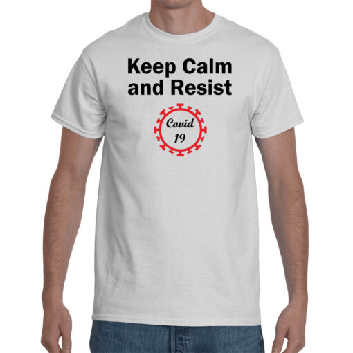 T-shirt-maglietta-coronavirus-keep calm and resist covid 19