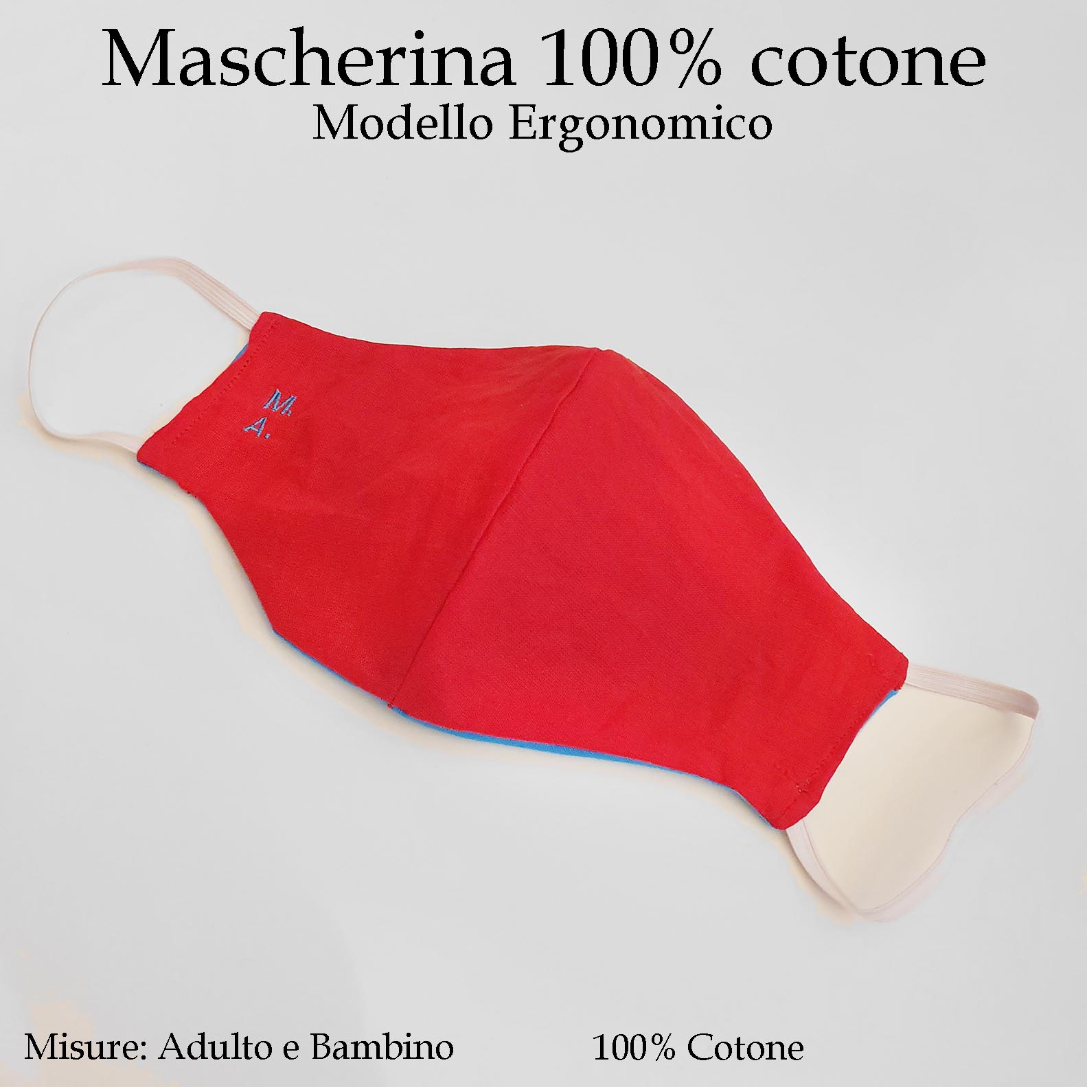 Mascherina Mascherine Bambini bimbe Fantasia Unicorni 100% Cotone Lavab. 
