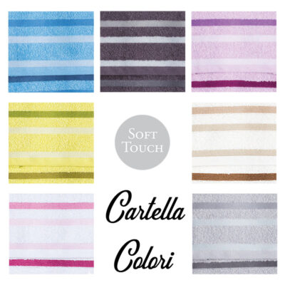 Asciugamano personalizzato con nome cartella colori striscie