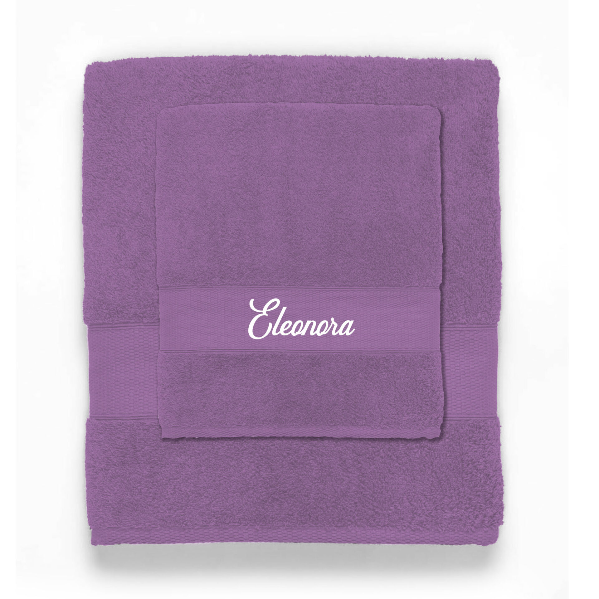Set asciugamano e turbante capelli lilla