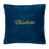 Cuscino in velluto ricamato con nome