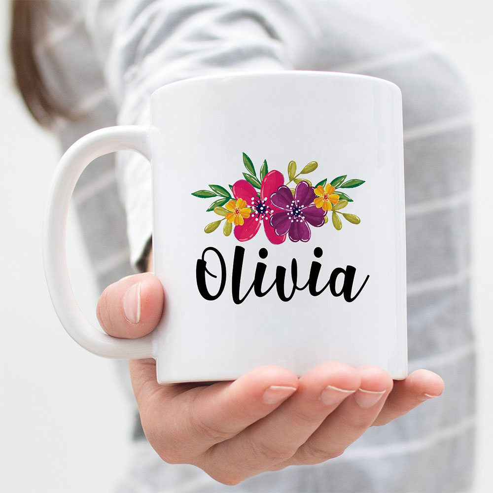 NA Tazza Personalizzata con Nome, Tazza con Nome Personalizzato, Tazze con  Nome Personalizzato, Tazze Personalizzate, Regalo Personalizzato per lei,  Tazza da caffè con Nome Floreale novità T : : Casa e cucina