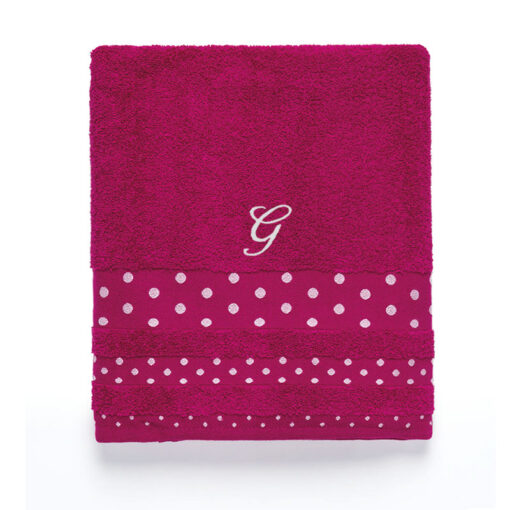 asciugamano con monogramma