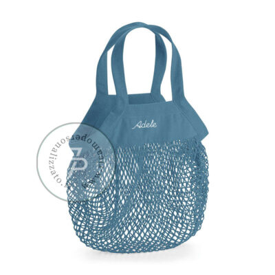 grocery bag con nome borsa a rete personalizzata