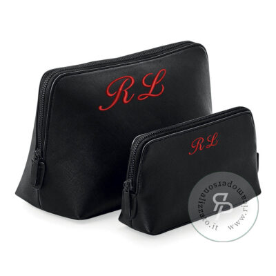 pochette donna personalizzata con iniziali ricamate RL