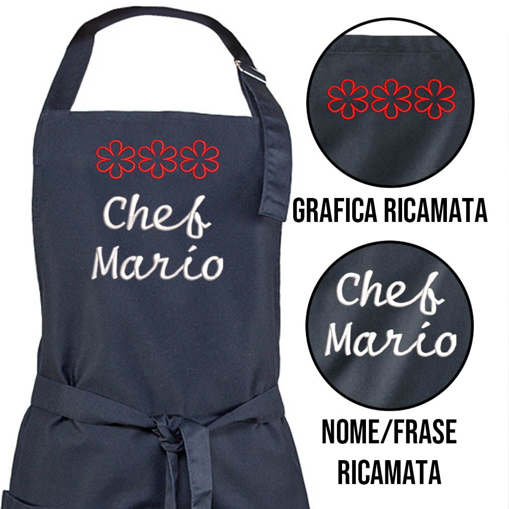 Grembiule personalizzato ricamato