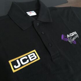 polo personalizzata con ricamo sul cuore loghi e scritte