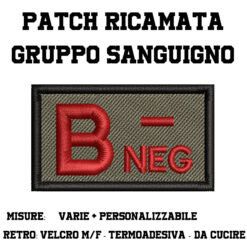 Patch Gruppo Sanguigno ricamata