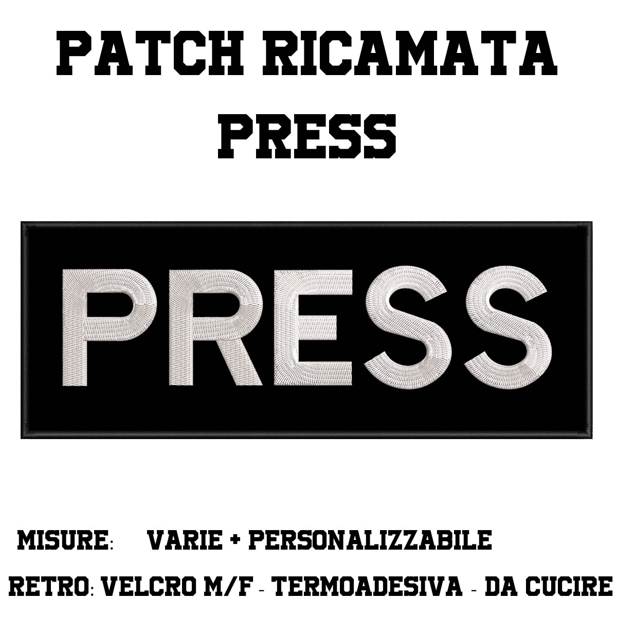 Patch PRESS ricamata