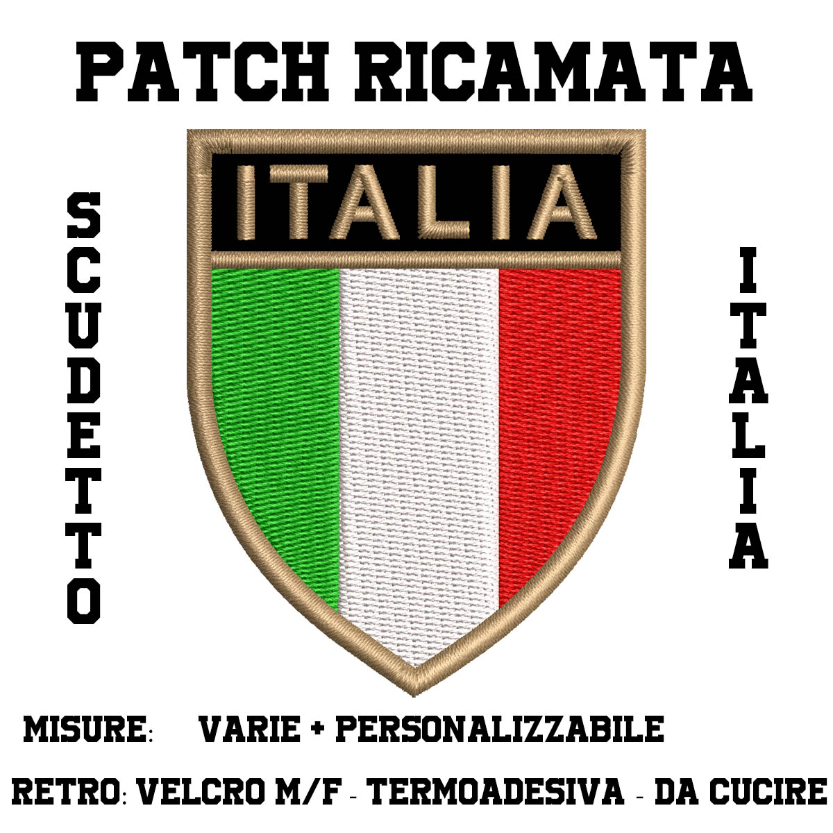 Patch Scudetto Italia ricamato
