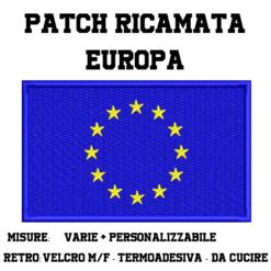 Patch bandiera europea ricamata