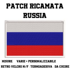 Patch bandiera Russia ricamata