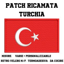 Patch Bandiera Turchia ricamata