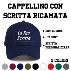 Cappellino scritta ricamata