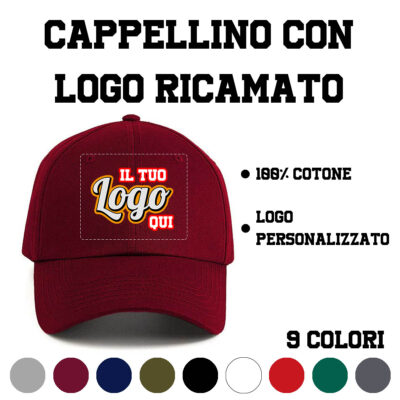 Cappellino logo ricamato