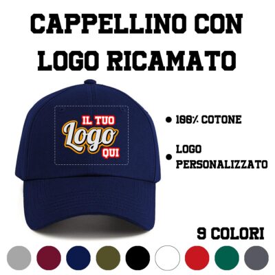 Cappellino logo ricamato online