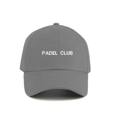 Cappellino padel club ricamato grigio