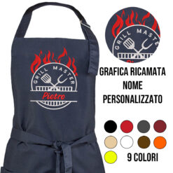 Grembiule Grill Master personalizzato ricamato