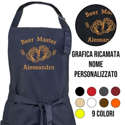 Grembiule Beer Master personalizzato ricamato
