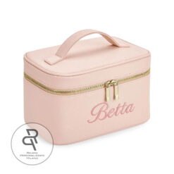 Beauty case personalizzato con nome rosa