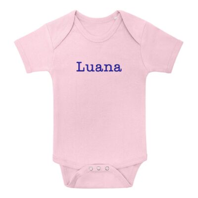 body neonato personalizzato con nome luana