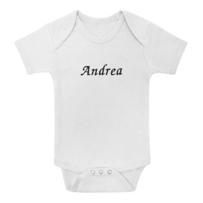 body neonato personalizzato con nome andrea