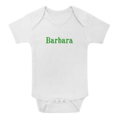 body neonato personalizzato con nome barbara