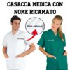 Casacca medica con nome ricamato