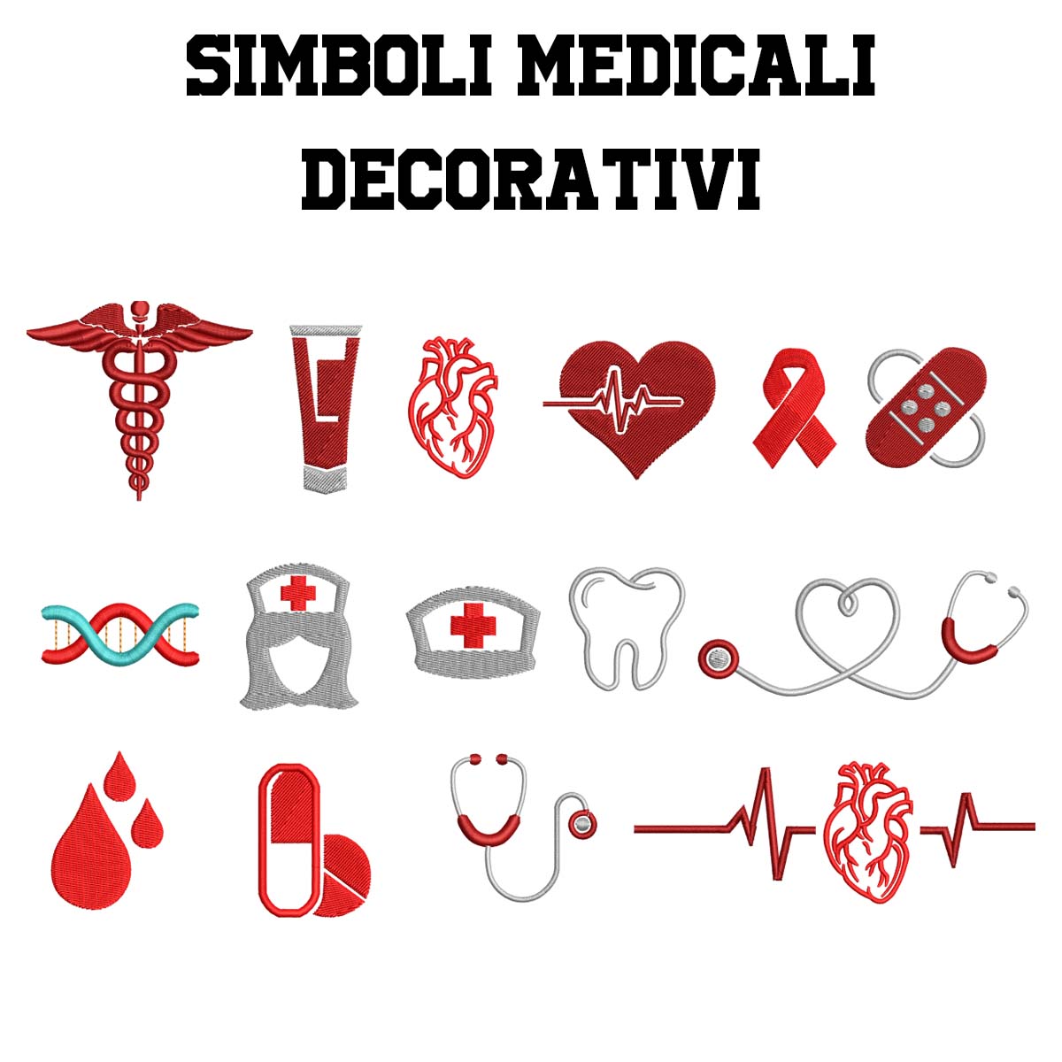 Casacca medica con nome ricamato simboli medicali decorativi