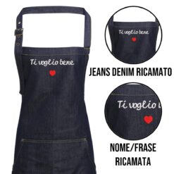 Grembiule Jeans ricamato personalizzato