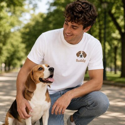 T-shirt-ricamta-cane-beagle