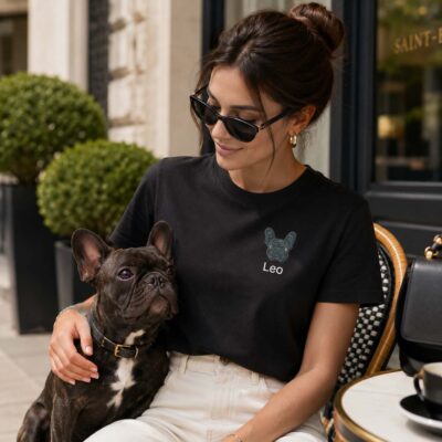 T-shirt-ricamta-cane-buldog-francese