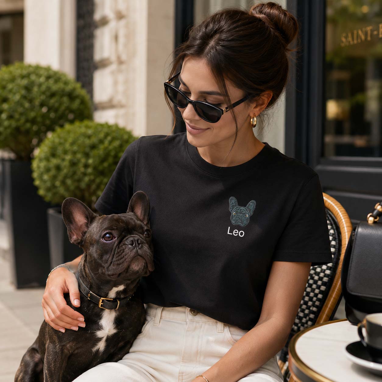 T-shirt-ricamta-cane-buldog-francese