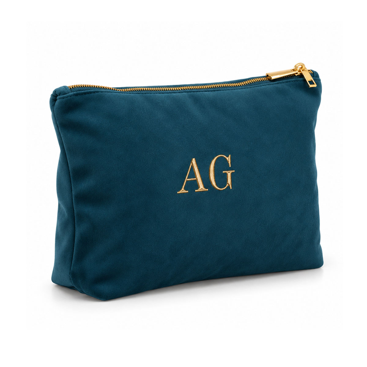 Pochette in velluto con iniziali